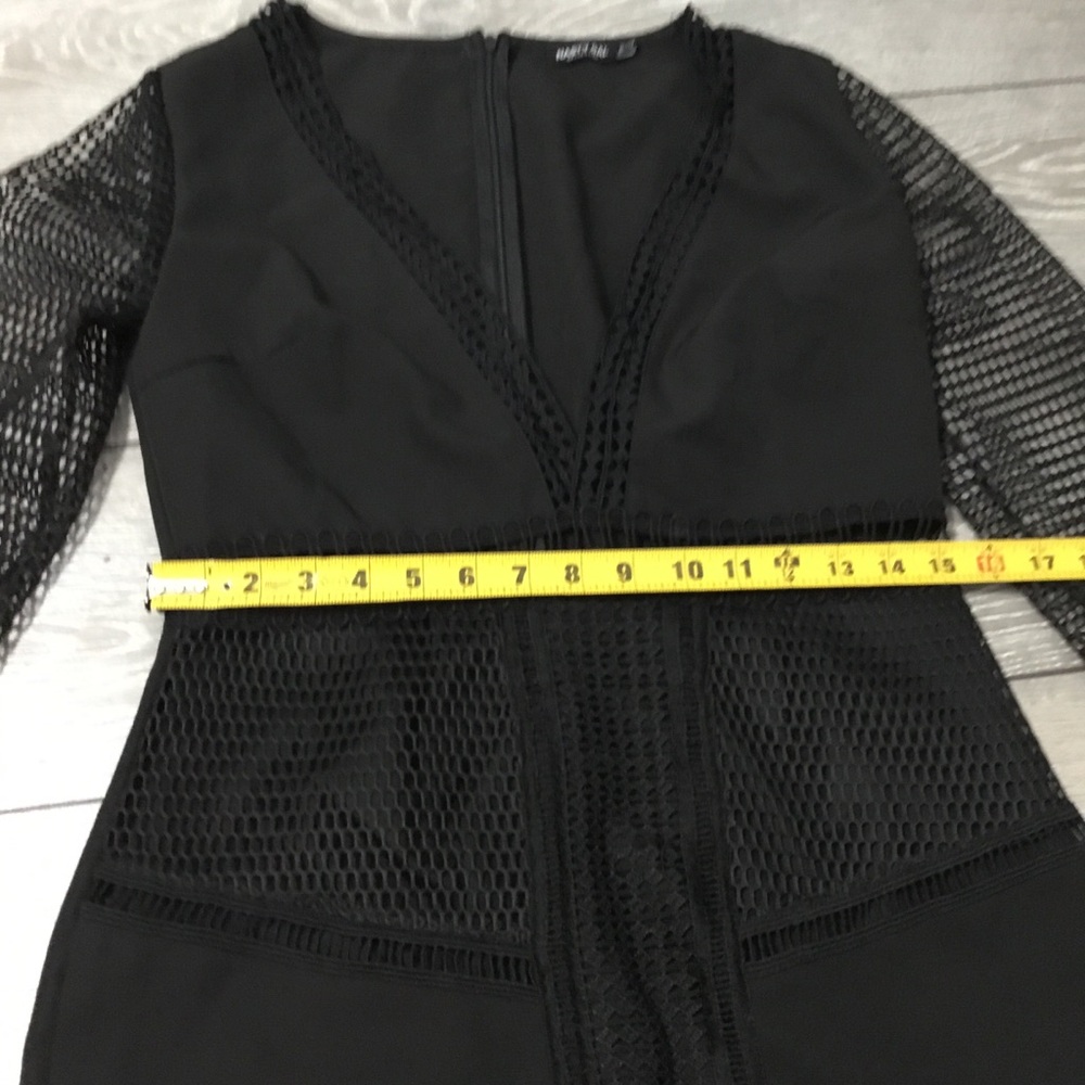 NASTY GAL Lets Net To It Mesh Fishnet Detail Mini Dress size US10 - Picture 7 of 12